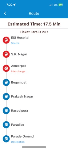 Hyderabad Metro Timing & Route screenshot
