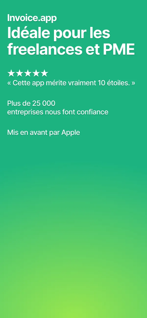 Screenshot #1 pour Invoice.app: Création Facile