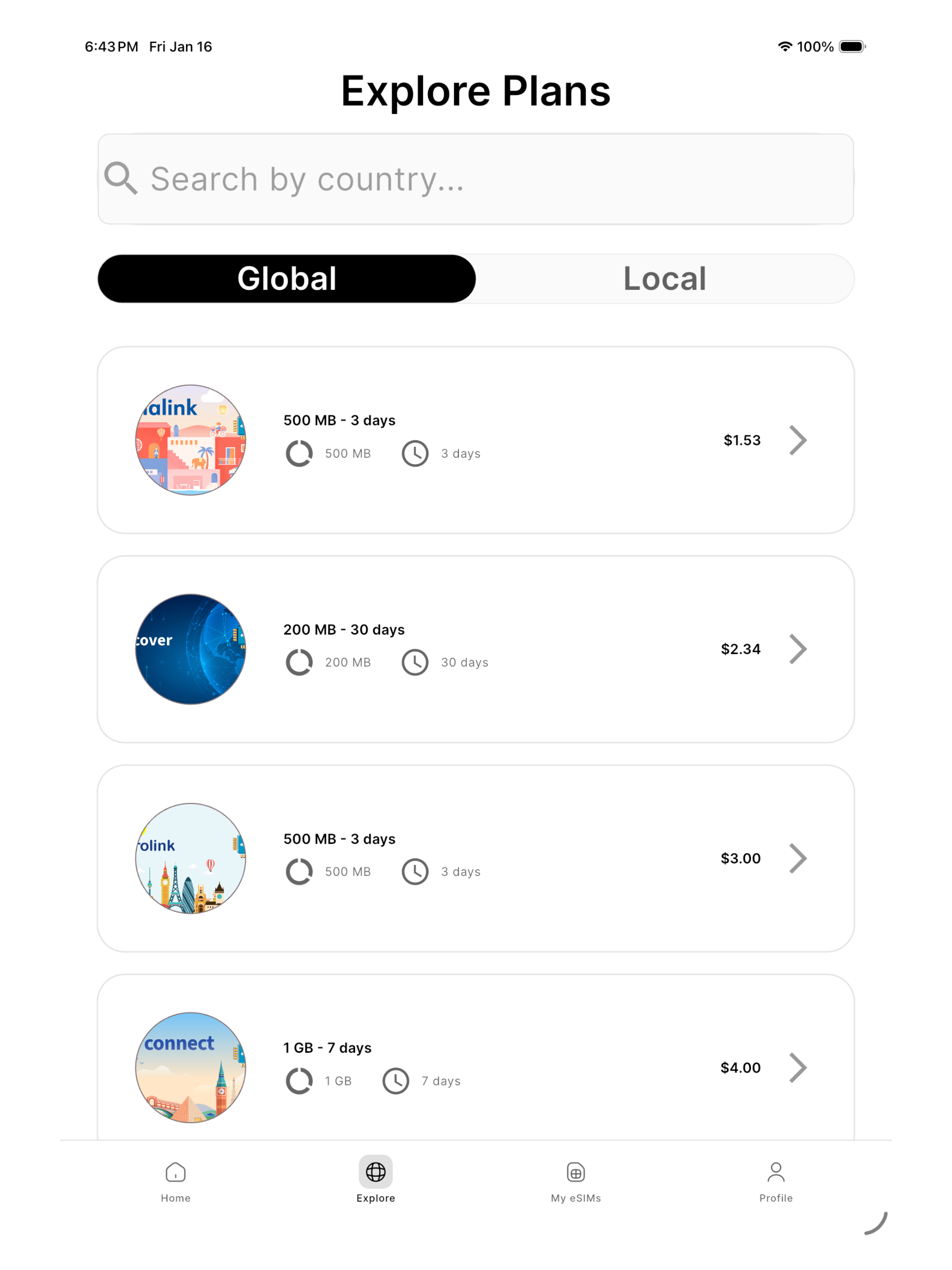 Simific: eSIM Travel Data screenshot 7