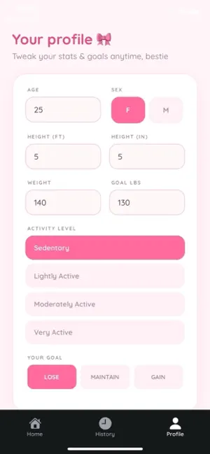 Cutie's Calorie Counter screenshot 2