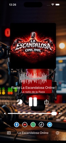 Radio La Escandalosa Online iPhone screenshot
