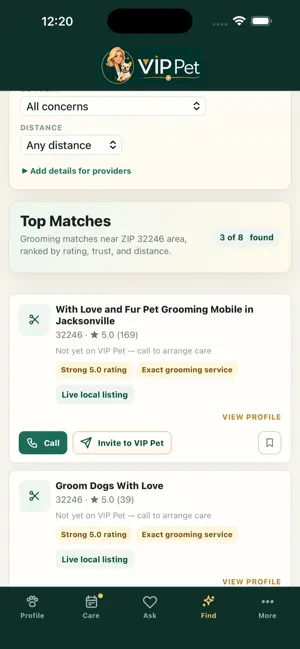VIP Pet: Care Concierge screenshot 3