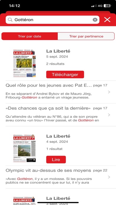 La Liberté journal Screenshot