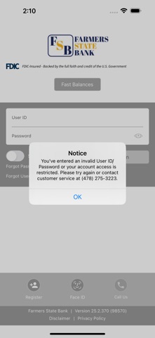 Farmers State Bank Dublin, GA app screenshot