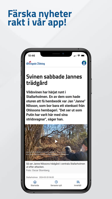 Strengnäs Tidning Screenshot