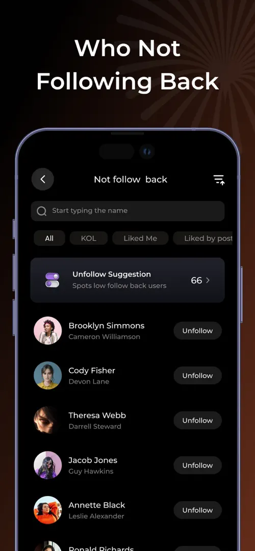 Unfollow Track screenshot 2