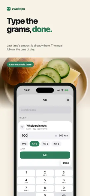 zweitaps: Calorie Counter screenshot 3