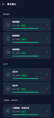 日商簿記1級対策 のスクリーンショット
