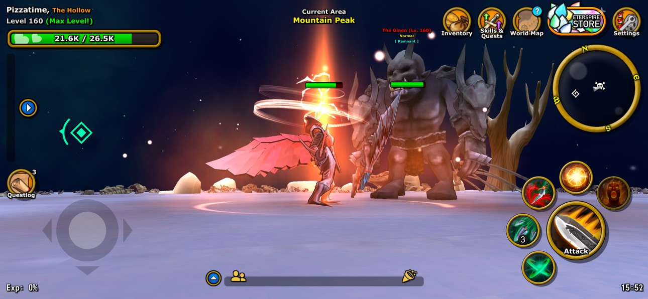 Eterspire: Fantasy MMORPG iOS Mod IPA screenshot 3 - iOS game interface
