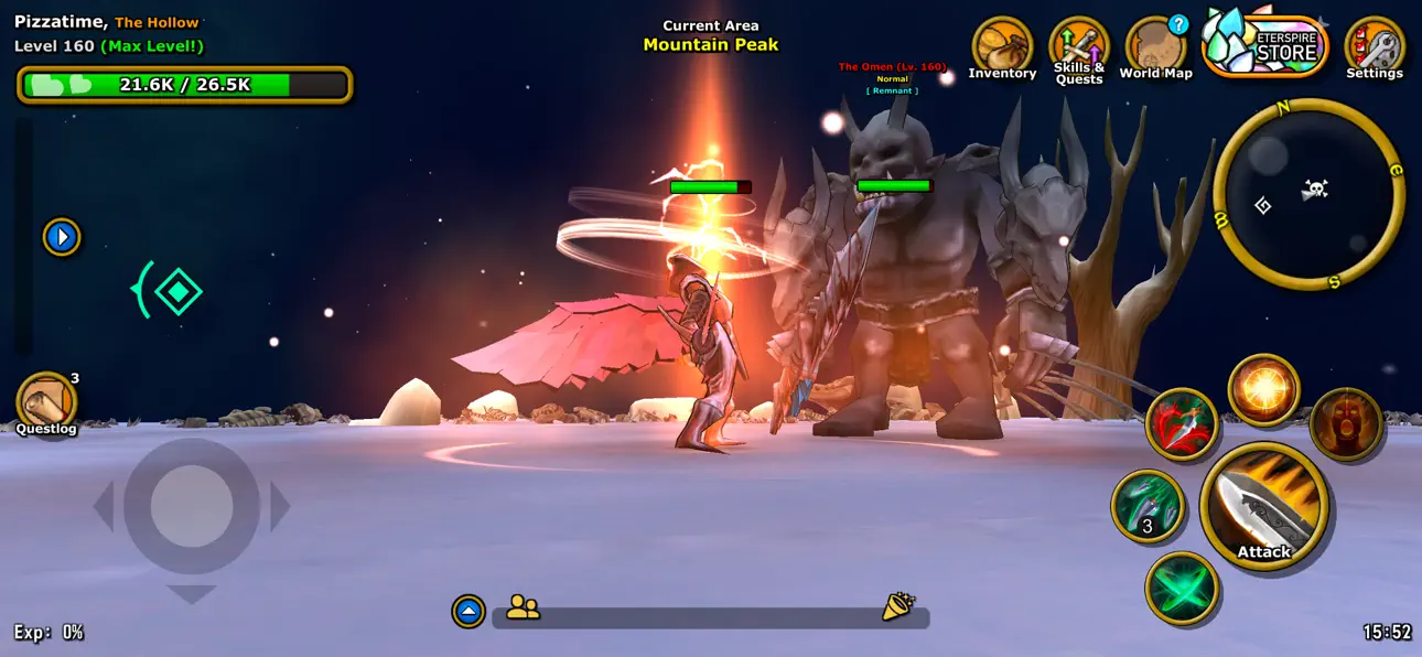 Eterspire: Fantasy MMORPG iOS Mod IPA screenshot 3 - iOS game interface
