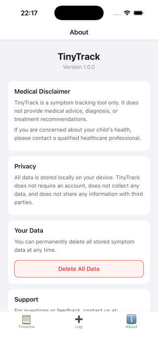 TinyTrack-Baby Illness Tracker Screenshot 5 of 6