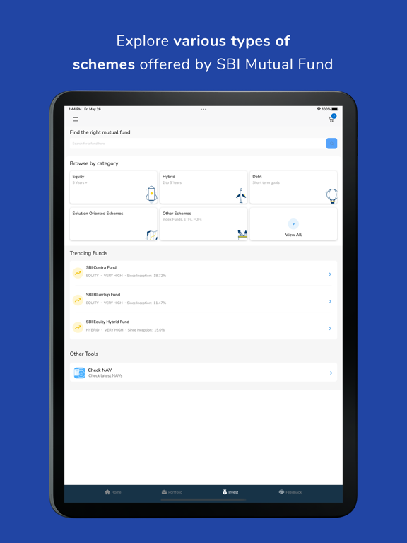 SBIMF InvestEasy iPad screenshot 4 - Finance app