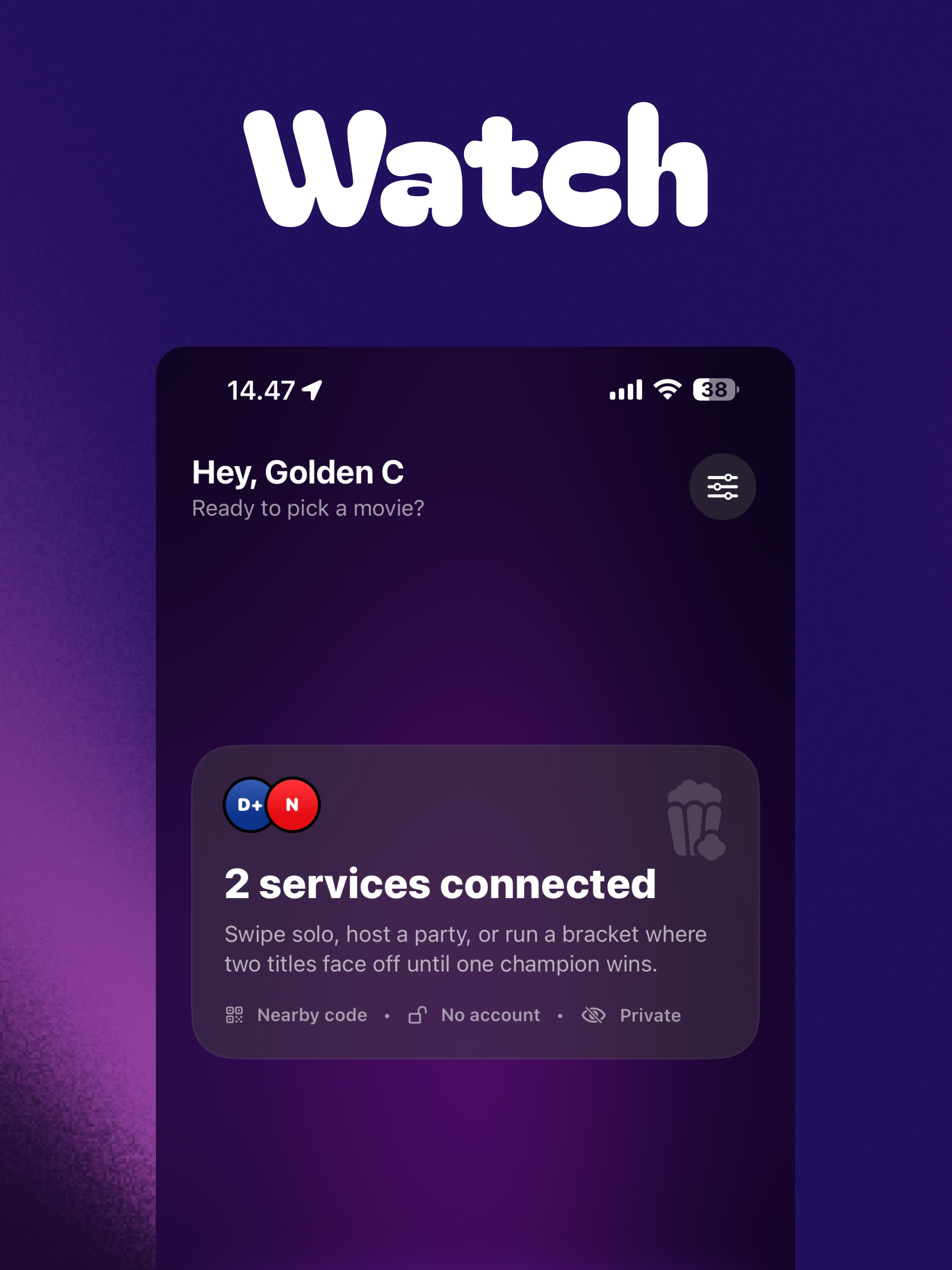 Watch Match: Swipe to Watch