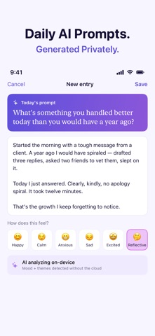 Private AI Journal: Diary Screenshot 2 of 6