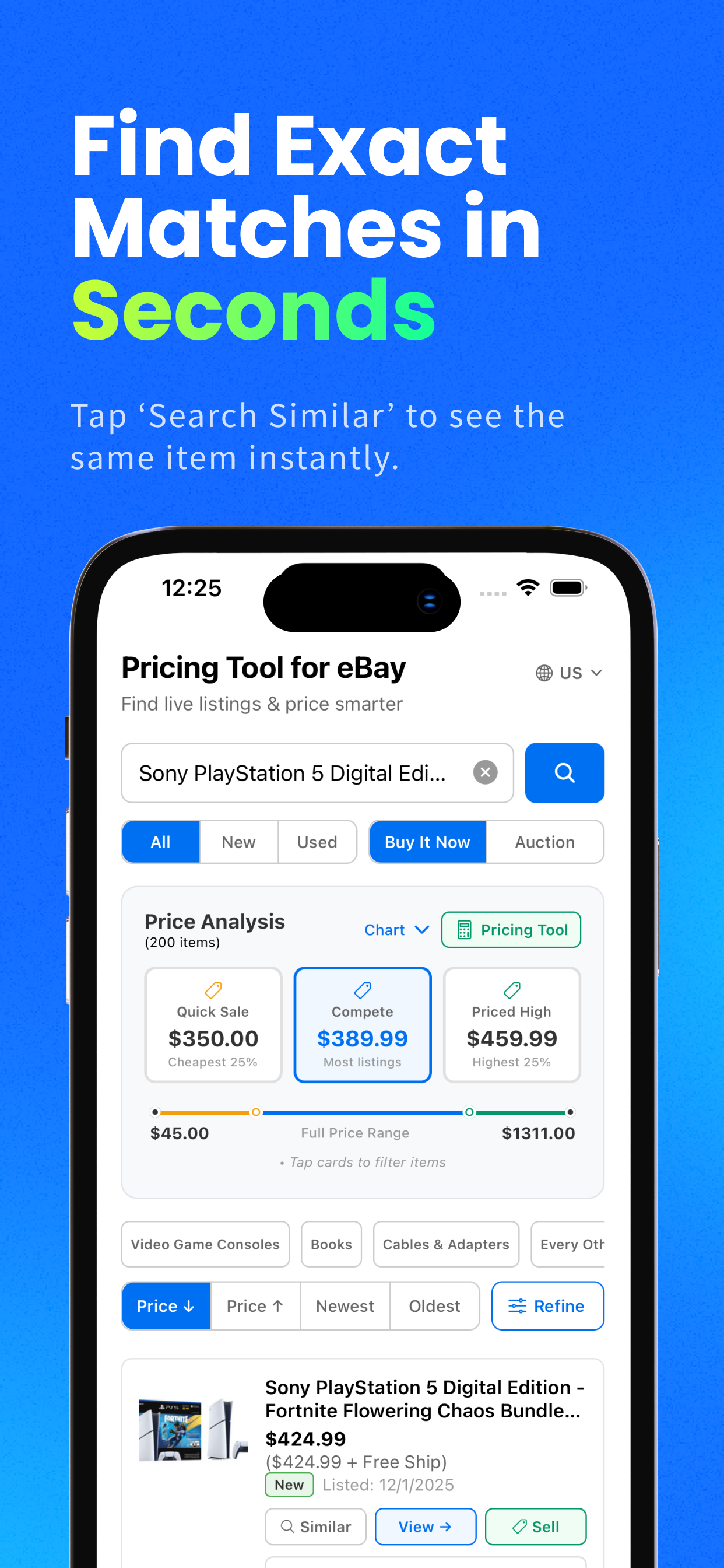 Pricing Tool for eBay Sellers