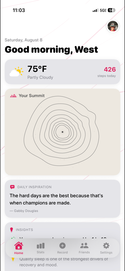 Summit Health Tracking App Store screenshot 1