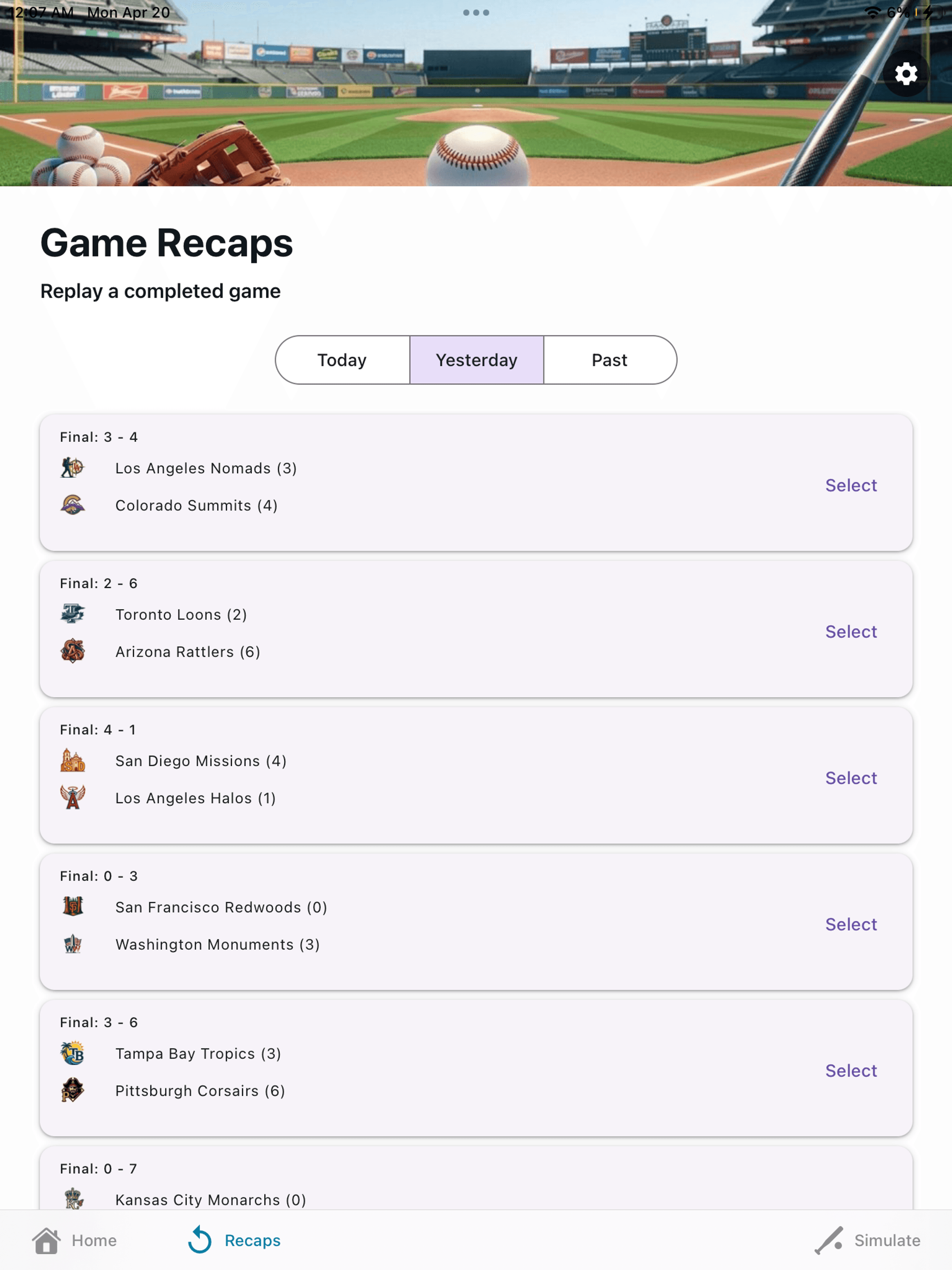 Pro Baseball Simulator screenshot 15