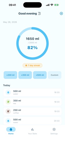 HydroMe - Water Tracker Screenshot 1 of 4