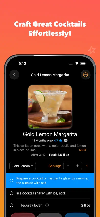 Vector Bar - Cocktail Recipes screenshot 1