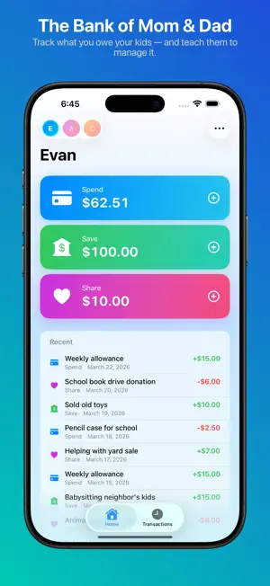 Allowance – Family Money screenshot 1