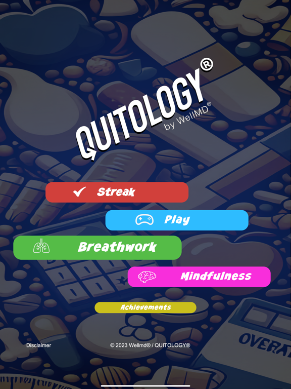 Quitology iPad screenshot 1 - Health & Fitness app