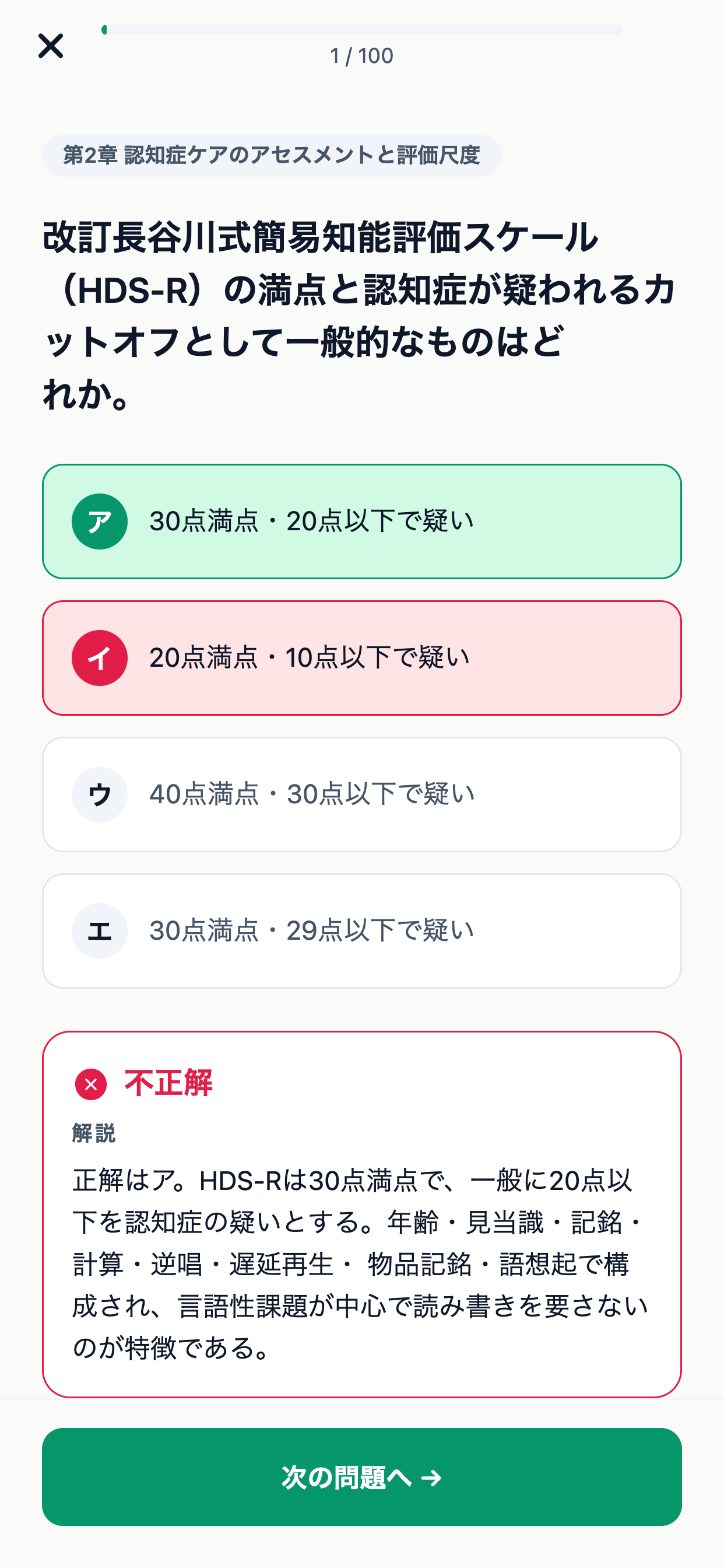 認知症ケア指導管理士上級対策 screenshot 4