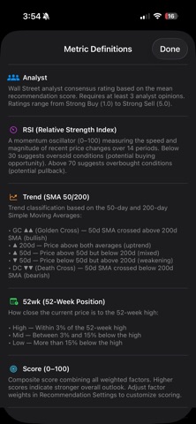 Stock-Trends iPhone screenshot
