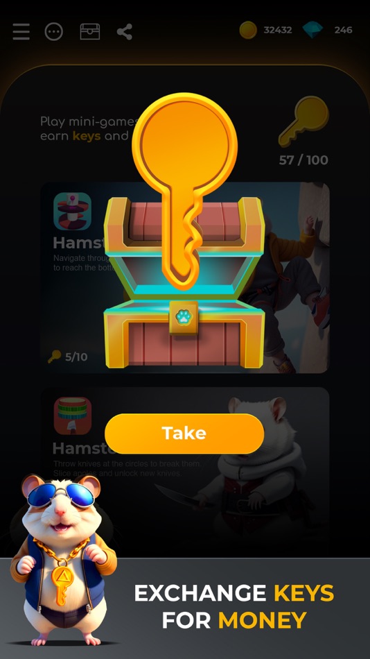 #3. Hamster Keys - Mini Games (iOS) 由: Denis Ivanov