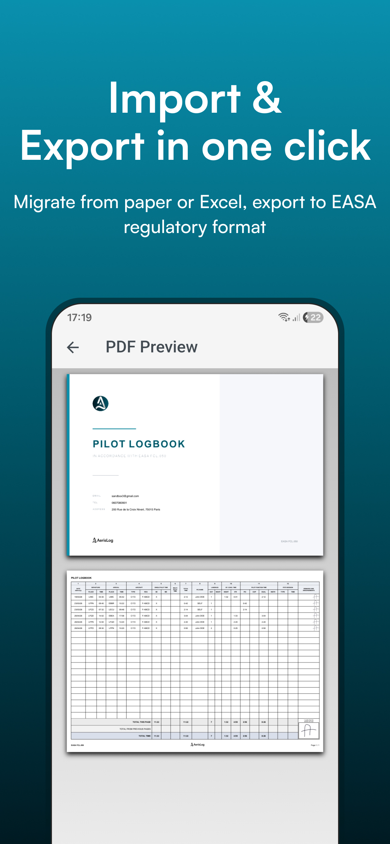 AerisLog : Pilot Logbook EASA screenshot 8