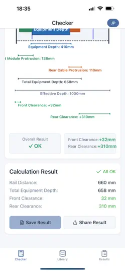Скриншот Rackviz на iPhone 3