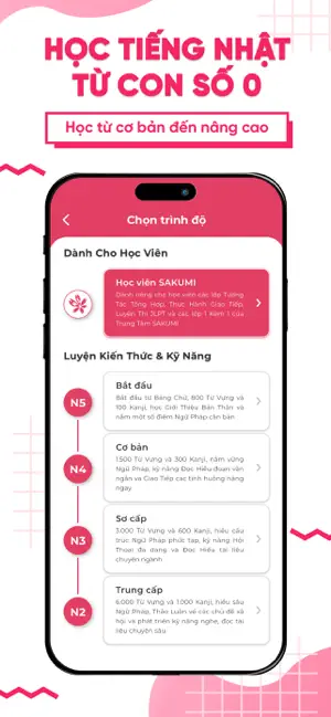 SAKUMI ー Học Tiếng Nhật & JLPT screenshot 2