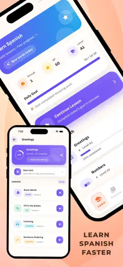 Capture d'écran de Spanish Learning: Hola AI Chat sur iPhone 1