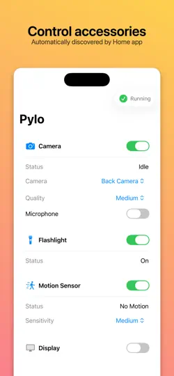 Screenshot von Pylo · HomeKit Camera auf dem iPhone 2
