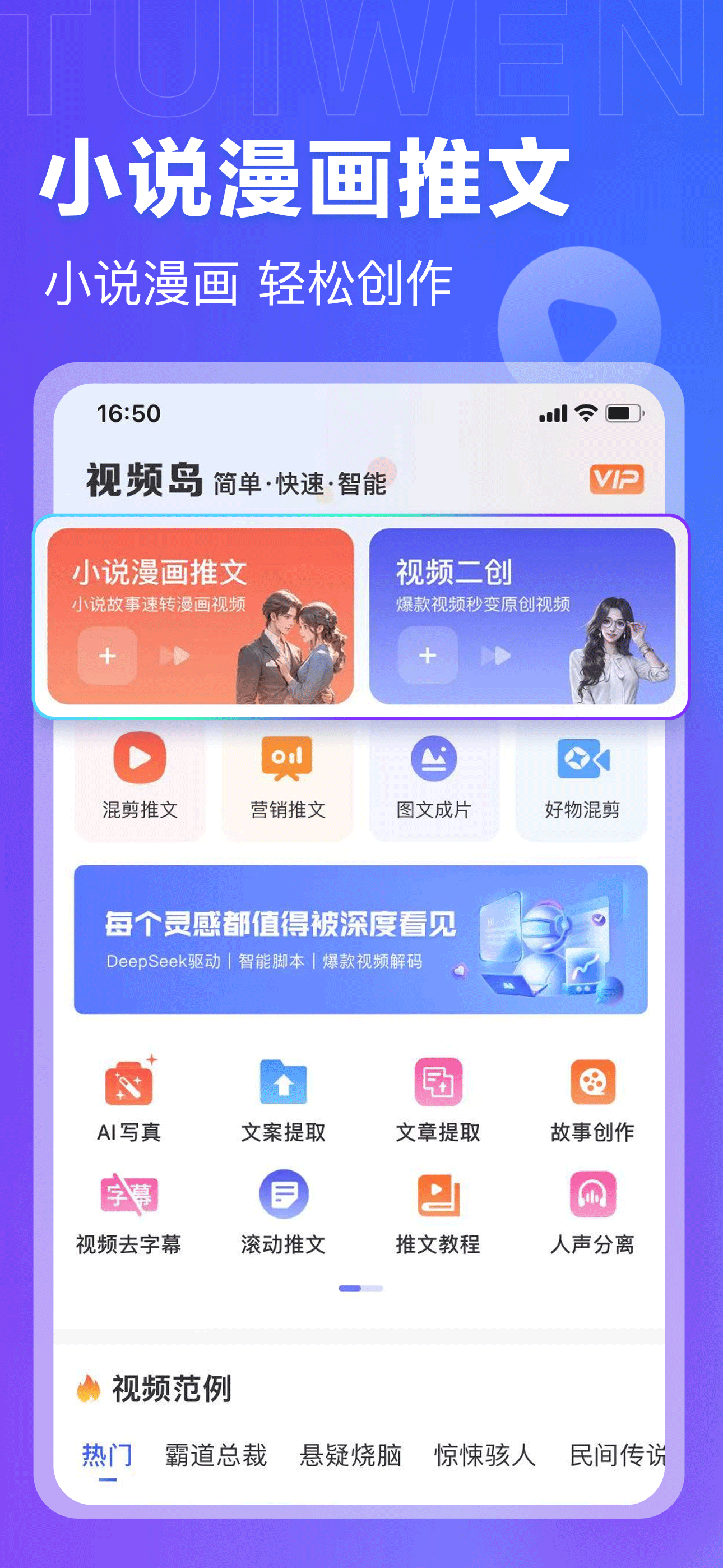 视频岛-AI文字转视频&短视频推文神器
