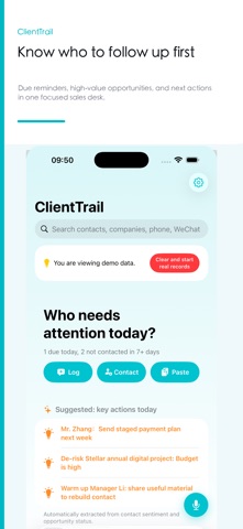 CRM:ClientTrail Screenshot 1 of 6