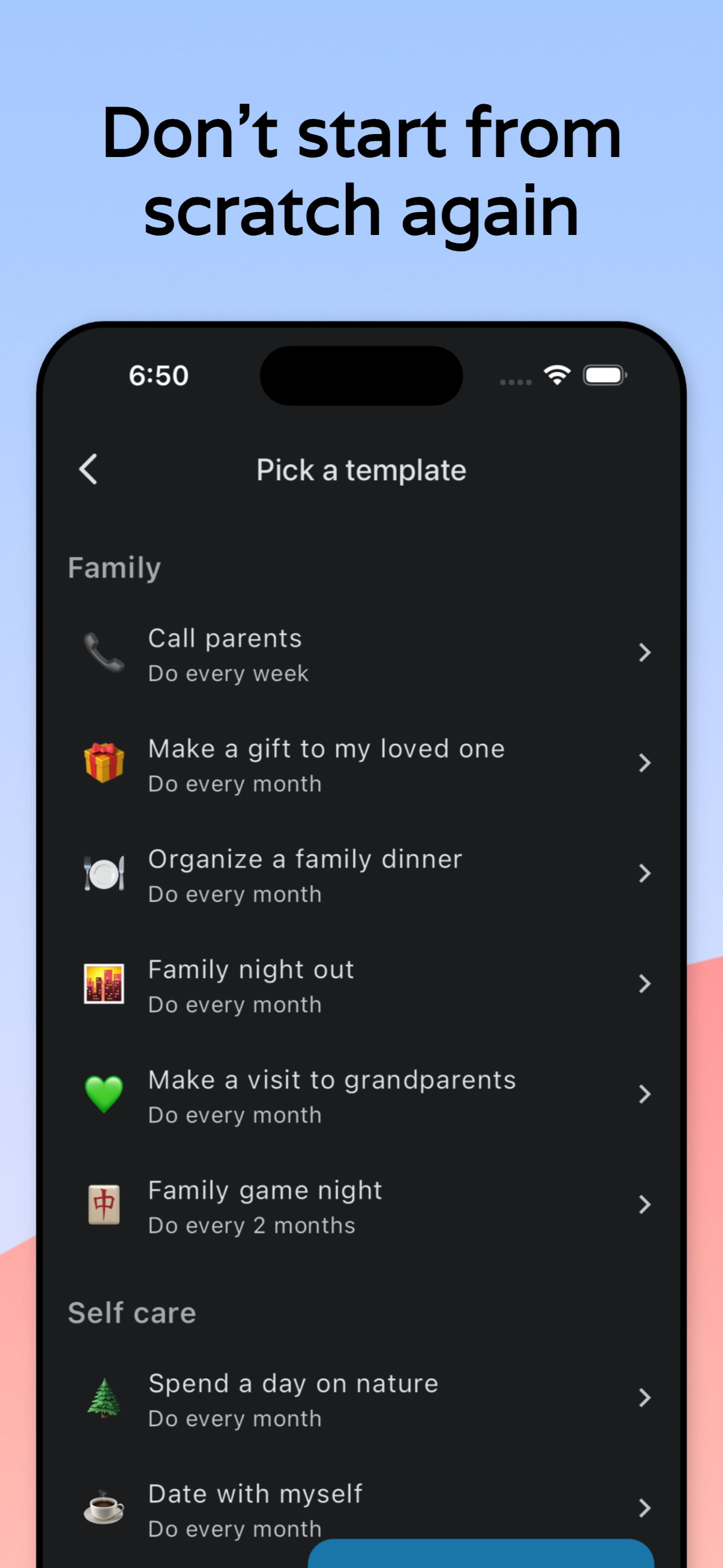 99 reminders – routine planner