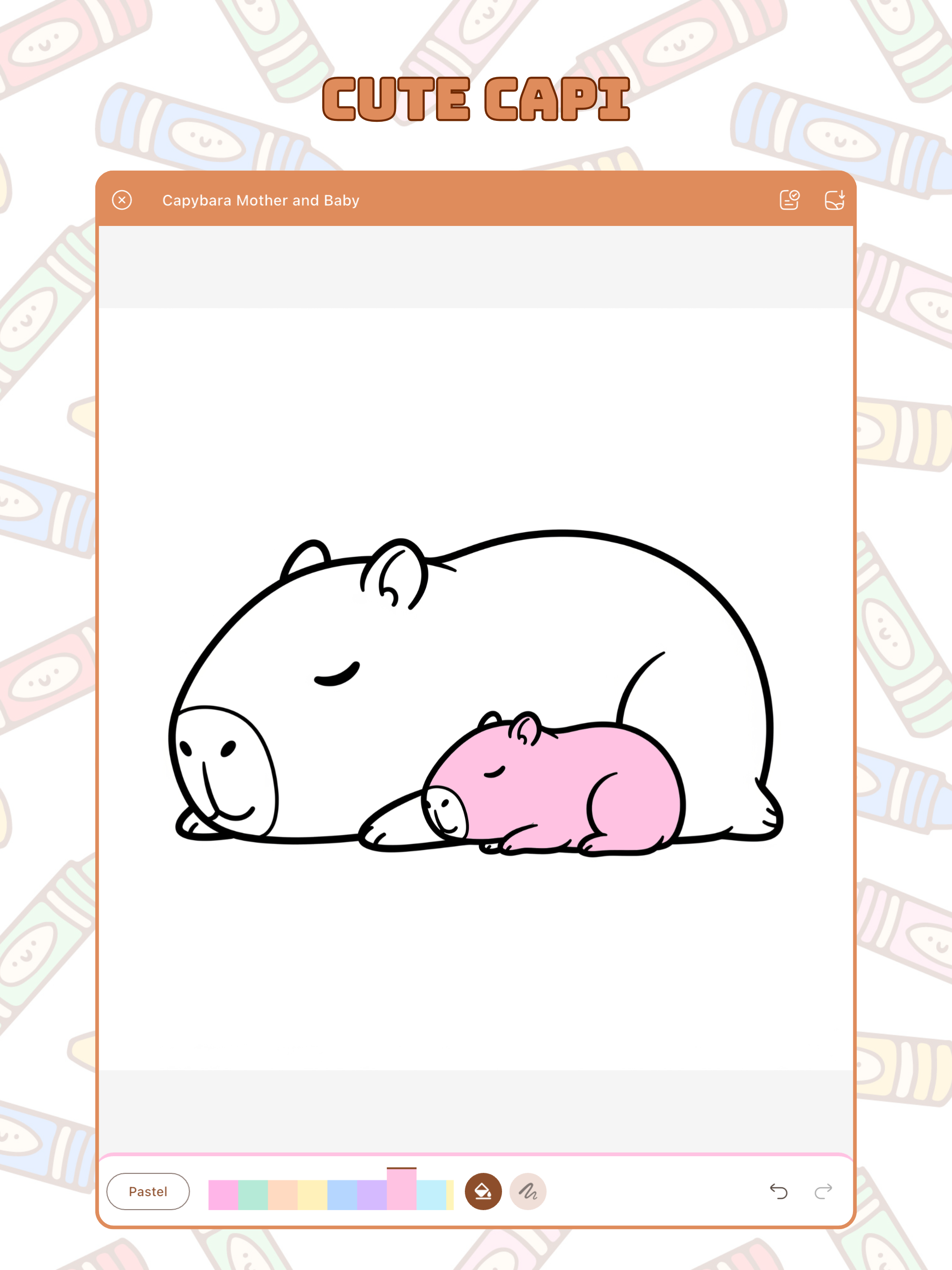 Capybara Coloring & Drawing