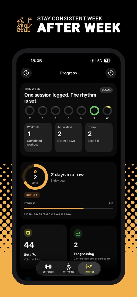 #5. LiftLog - Strength Workout Log (iOS) By: Xavier Derkenne