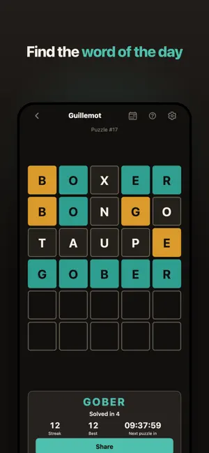 Motmot: Daily Word Puzzles screenshot 2