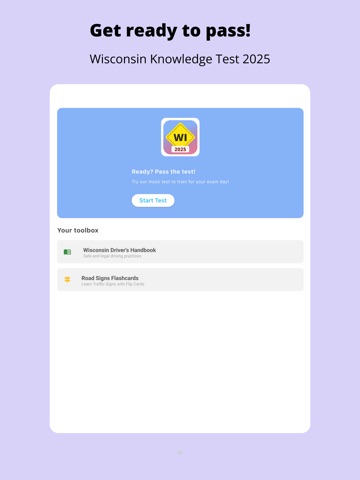 Wisconsin DMV Permit Test + iPad screenshot