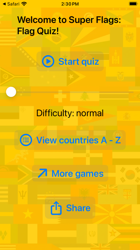 #1. Super Flags: Flag Quiz (iOS) Podle: DegerGames