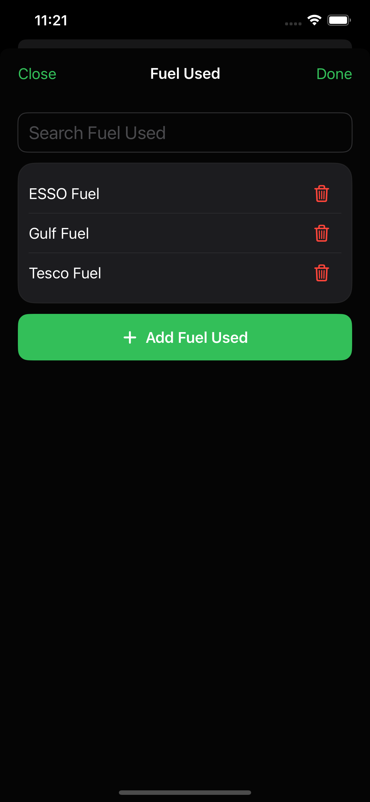 VFCalc Fuel Tracker