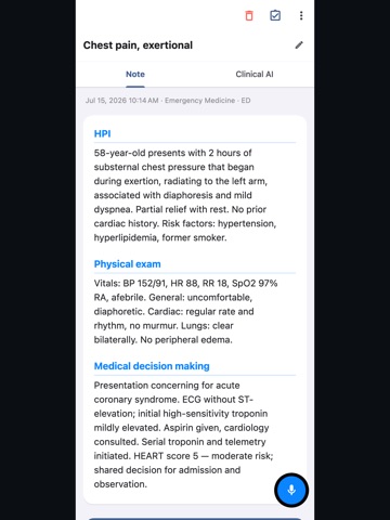 tebIQ — AI Medical Scribe iPad screenshot