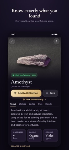 Crystal ID - AI Gem Scanner iPhone screenshot