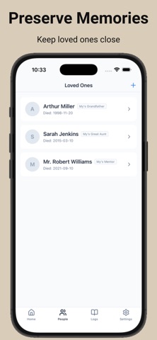Memorial Memo - Family Legacy iPhone screenshot