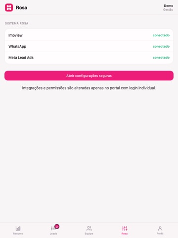 Rosa IA iPad screenshot