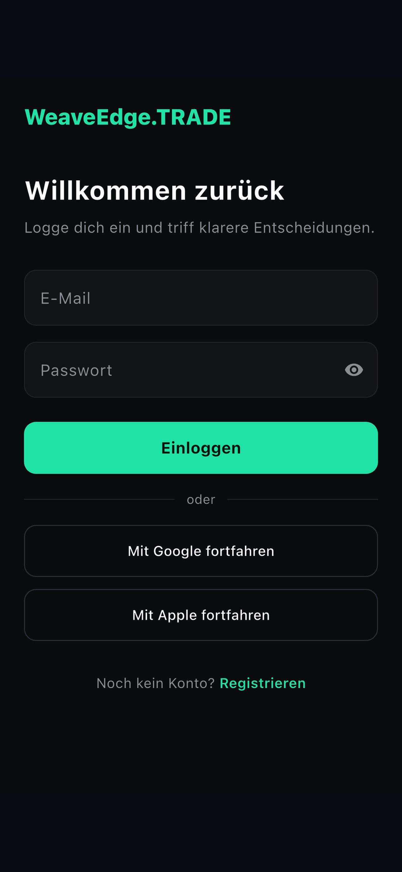 Screenshot 1 of WeaveEdge Trade