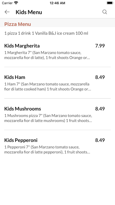 Romanelli Italian Food Screenshot