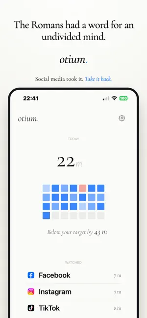 Otium: Screen Time & Focus screenshot 1