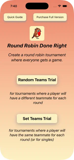 Round Robin Done Right Trial screenshot 1